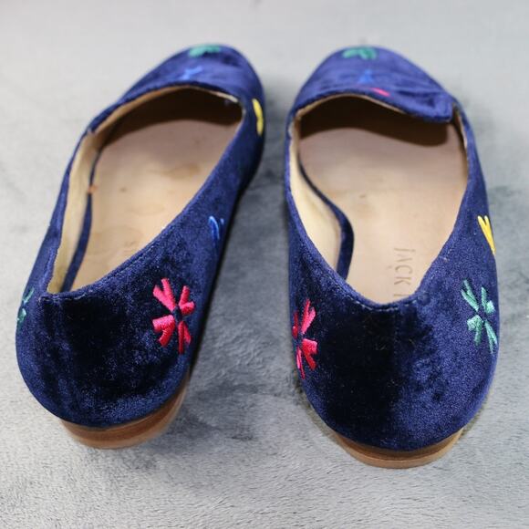 Jack Rogers Kennedy Loafer Shoes Womens Size 10 Velvet Heart Embroidered - Picture 4 of 10